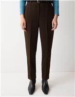 Crepe Straight Leg Ankle Grazer Trousers