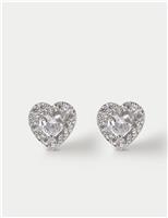 Sterling Silver Heart Stud Earrings