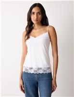 Modal Rich V-Neck Lace Vest