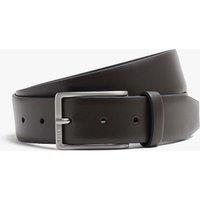 Boss Leather Smart Belt Dark Brown