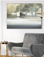 Gallery Home Marina Morning Rectangle Framed Art Grey Mix