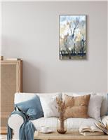 Silver Birch Blues Rectangle Framed Canvas