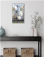 Gallery Home Silversong Birch Rectangle Framed Canvas Blue Mix