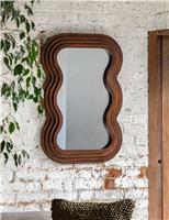 Hasker Wooden Medium Wavy Wall Mirror