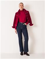 Cotton Rich Denim High Waisted Bootcut Jeans