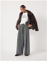 Metallic Wide Leg Trousers