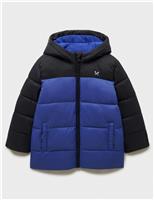 Colourblock Hooded Puffer Coat (3-12 Yrs)