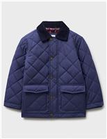 Quilted Contrast Collar Jacket (3-12 Yrs)