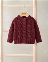 Mamas & Papas Bobble Knit Cardigan with Wool (0 Mths-3 Yrs) Pink