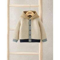 Mamas & Papas Colour Block Hooded Cardigan with Wool (0-12 Mths) Multi