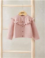 Knitted Frill Trim Cardigan (0-12 Mths)