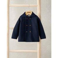 Mamas & Papas Pure Cotton Collared Cardigan (0 Mths-3 Yrs) Blue