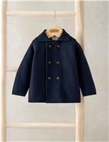 Mamas & Papas Pure Cotton Collared Cardigan (0 Mths-3 Yrs) Blue