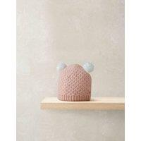 Mamas & Papas Kids' Double Pom Pom Knitted Winter Hat (0-12 Mths) Pink