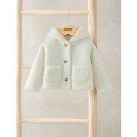 Mamas & Papas Borg 3D Bear Ears Jacket (0-12 Mths) Cream