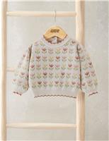 Pure Cotton Floral Jumper (0 Mths-3 Yrs)