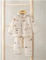 Pure Cotton Transport Print Pyjamas (3 Mths-3 Yrs)