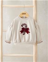 Pure Cotton Candy Christmas Sweatshirt (0 Mths-3 Yrs)