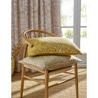 William Morris At Home Pure Cotton Larkspur Bolster Cushion Yellow