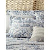 Laura Ashley 2 Pack Braysmith Toile Pillowcases Light Blue Mix