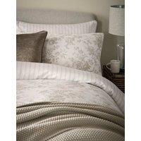 Laura Ashley 2 Pack Pure Cotton Walled Garden Pillowcases Light Grey Mix
