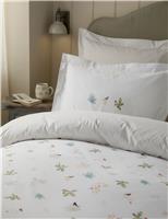 2pk Pure Cotton Orchard Birds Oxford Pillowcases