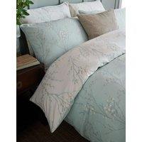Laura Ashley 2 Pack Pure Cotton Sateen Pussy Willow Pillowcases Light Blue Mix