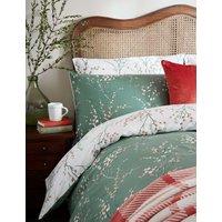 Laura Ashley 2 Pack Pure Cotton Sateen Pussy Willow Pillowcases Green Mix