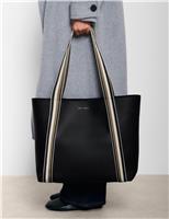 Striped Handle Tote Bag