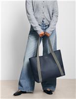 Katie Loxton Striped Handle Tote Bag Navy
