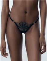 Sadiya Embroidered Sheer Thong