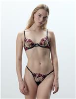 Calista Embroidered Sheer Wired Bra (B-DD)