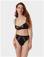 Orla Mesh & Chiffon High Waisted Thong