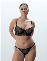 Camelia Eyelash Lace & Mesh Briefs