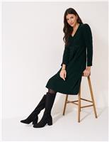 Velvet Midi Waisted Dress