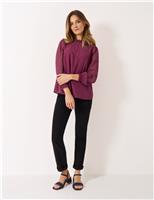 Metallic Embellished High Neck Blouse