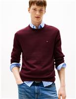 Tommy Hilfiger Essential Pure Cotton Crew Neck Jumper Light Blue