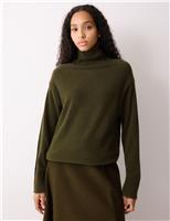 Wool Rich Funnel Neck Relaxed Jumper