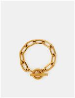 14ct Gold Plated Chunky T-Bar Bracelet