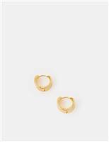 14ct Gold Plated Molten Hoop Earrings