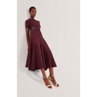 Ted Baker Pure Cotton Jersey Midi Skater Dress Dark Red