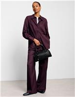 Faux Leather Bowler Bag