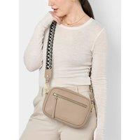 Katie Loxton Faux Leather Metallic Cross Body Bag Taupe