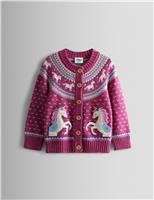 Unicorn Fair Isle Cardigan (6 Mths-7 Yrs)