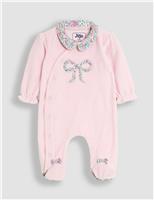 Cotton Rich Velour Sleepsuit (0-12 Mths)