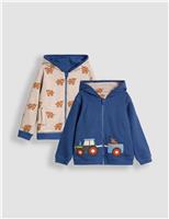 Tractor & Highland Cow Reversible Hoodie (6 Mths-7 Yrs)