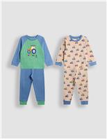 2pk Pure Cotton Tractor Pyjamas (12 Mths-6 Yrs)