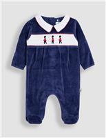 Velour Soldier Sleepsuit (0-12 Months)