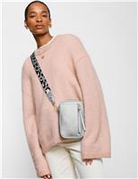 Faux Leather Metallic Cross Body Bag