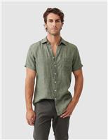 Rodd & Gunn Palm Beach Slim Fit Pure Linen Shirt Grey